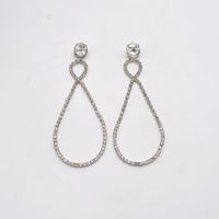 Nouveau Automne Et Hiver Rétro Strass Figure 8 Boucles D&#39;oreilles En Diamant Zircon Goutte D&#39;eau En Gros main image 5