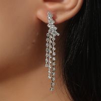 Flash Diamond Rhinestone Stud Earrings Wholesale main image 1