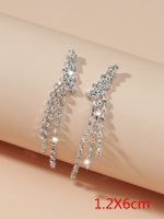 Flash Diamond Rhinestone Stud Earrings Wholesale main image 3