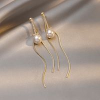 Boucle D&#39;oreille De Tempérament De Nouvelle Mode De Perle Longue De Gland Coréen main image 1