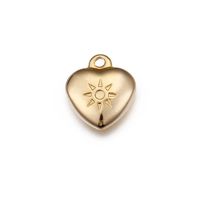 Jewelry Accessories Stainless Steel Heart-shaped Sun Pattern Cartoon Pendant Wholesale main image 2