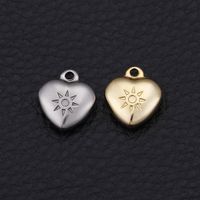 Jewelry Accessories Stainless Steel Heart-shaped Sun Pattern Cartoon Pendant Wholesale main image 5