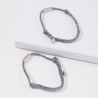 Hand-woven Alloy Simple Couple Hand Rope main image 1