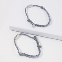 Hand-woven Alloy Simple Couple Hand Rope main image 2