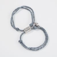 Hand-woven Alloy Simple Couple Hand Rope main image 4
