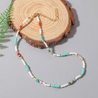 Bohemia Creative Trend Hand-woven Rice Bead Necklace Beaded Pendant Jewelry main image 3