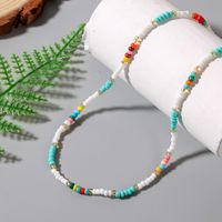 Bohemia Creative Trend Hand-woven Rice Bead Necklace Beaded Pendant Jewelry main image 4