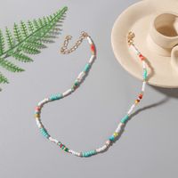 Bohemia Creative Trend Hand-woven Rice Bead Necklace Beaded Pendant Jewelry main image 5