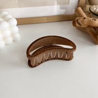 Autumn And Winter Milk Coffee Color Flocking Clip Korean Temperament Hair Clip sku image 1