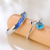 Fashion Wave Fishtail Couple Ring Jewelry Korean Mermaid Foam Opening Ring main image 2