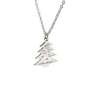 Titanium Steel Christmas Tree Necklace European And American Fashion Star Christmas Tree Tower Stainless Steel Pendant Cross-border Hot Selling New main image 6