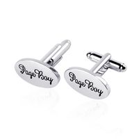 Fashion Lettering Cufflinks High Quality Alloy Drip Oil Letters Shirt Dress Cufflinks main image 2