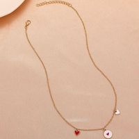 Fashion Simple Two-color Dripping Love Sweater Chain Creative Clavicle Chain Jewelry main image 5