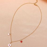 Fashion Simple Two-color Dripping Love Sweater Chain Creative Clavicle Chain Jewelry main image 6