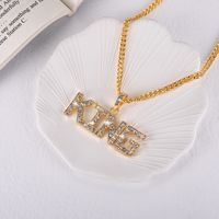 European And American Hip Hop King Letter Necklace Fashion Diamond Pendant Necklace main image 6