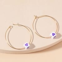 New Hoop Earrings Exaggerated Resin Love Geometric Earrings Personality Trend Earrings main image 6