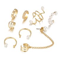 Neues Kreatives Perlen-quasten-ohr Knöcherl Ins Größe Perlen-ohr Clip 8-teiliges Set Mit Kleinem Ohr Clip main image 6