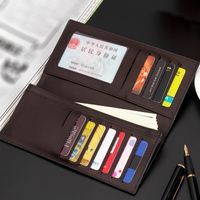 Men's Long Thin Wallet Casual Multi-card Card Holder Leather Brand Korean Wallet Large Capacity main image 6