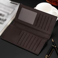 Men's Long Thin Wallet Casual Multi-card Card Holder Leather Brand Korean Wallet Large Capacity main image 4