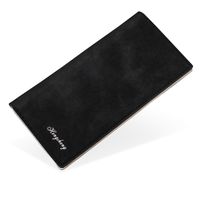 Men's Long Wallet Frosted Retro Wallet Thin Business Button Wallet Card Bag Zipper Buckle main image 3