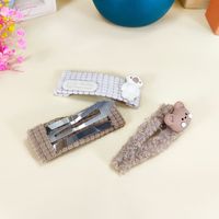 Korean Lamb Hair Clip New Bear Hairpin Simple Hair Accessories main image 5