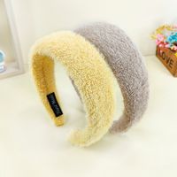 Estilo Coreano Otoño E Invierno Mink-como Banda De Pelo Mullido Elegante Caliente Diadema Chica Fijador De Cabello Versión Amplia Cara Lavado Accesorios Para El Cabello main image 4