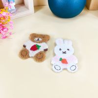 Cute Bear Rabbit Hairpin Embroidery Plush Bb Clip Children's Headdress Wholesale main image 4