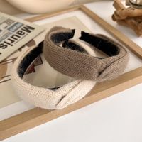 Korean Version Wool Knotted Wide-brimmed Headband main image 3