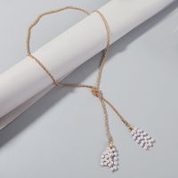 Creative Personality Long Tassel Pearl Necklace European And American Foreign Trade Trend Chain Pendant Jewelry sku image 1