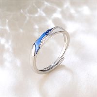 Fashion Wave Fishtail Couple Ring Jewelry Korean Mermaid Foam Opening Ring sku image 1