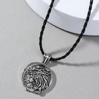 Retro Crucifixion Pendant Hip Hop Punk Necklace Personality Trendy Sweater Chain sku image 1