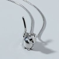 European And American Fashion Creative Kitten Puppy Pendant Street Hip-hop Cartoon Animal Necklace Ornament sku image 1