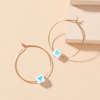 New Hoop Earrings Exaggerated Resin Love Geometric Earrings Personality Trend Earrings sku image 3