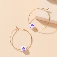 New Hoop Earrings Exaggerated Resin Love Geometric Earrings Personality Trend Earrings sku image 4