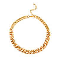 New Diamond-studded Thick Chain Hip-hop Two-color Thick Necklace sku image 3