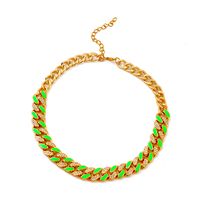 New Diamond-studded Thick Chain Hip-hop Two-color Thick Necklace sku image 5