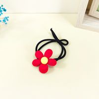 2021 Autumn New Style Korean Cute Girl Hair Loop Bow Tie Bear Rubber Band Ponytail Hair Elastic Ring Towel Ring sku image 3