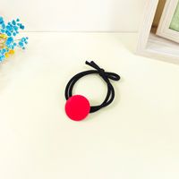 2021 Autumn New Style Korean Cute Girl Hair Loop Bow Tie Bear Rubber Band Ponytail Hair Elastic Ring Towel Ring sku image 1