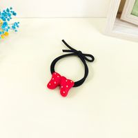 2021 Autumn New Style Korean Cute Girl Hair Loop Bow Tie Bear Rubber Band Ponytail Hair Elastic Ring Towel Ring sku image 2