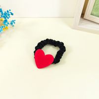 2021 Autumn New Style Korean Cute Girl Hair Loop Bow Tie Bear Rubber Band Ponytail Hair Elastic Ring Towel Ring sku image 5