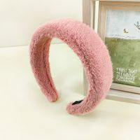 Estilo Coreano Otoño E Invierno Mink-como Banda De Pelo Mullido Elegante Caliente Diadema Chica Fijador De Cabello Versión Amplia Cara Lavado Accesorios Para El Cabello sku image 7