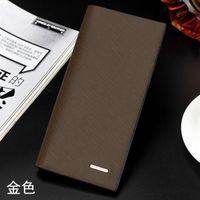 Men's Long Thin Wallet Casual Multi-card Card Holder Leather Brand Korean Wallet Large Capacity sku image 1