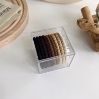 Korean Furry Hair Rope Boxed Temperament Sweet And Strong Elasticity Basic Hair Rope Ball Head Ponytail Rubber Band Female sku image 4