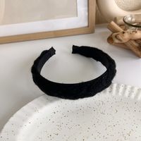 Autumn And Winter Black Hair Band Pearl Knitting Broad-brimmed Headband sku image 22