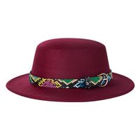 Autumn And Winter New Woolen Jazz Hat Male Leopard Leather Buckle Accessories Felt Hat main image 6