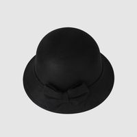 Automne Et Hiver Nouveau Chapeau Haut-de-forme Chapeau De Bol En Laine Chapeau De Couleur Pure À Bord Court main image 1