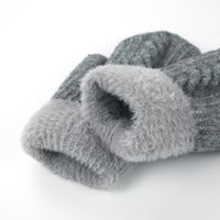 New Korean Version Of Wool Fleece Gloves Autumn And Winter Knitted Mittens main image 3