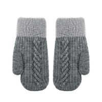 New Korean Version Of Wool Fleece Gloves Autumn And Winter Knitted Mittens main image 6