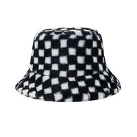 New Checkerboard Fisherman Hat Autumn And Winter Warmth Thick Hat Personality Wild Fashion Basin Hat main image 6