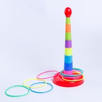 Circle Tower Set Toy Parent-child Interactive Game Throwing Ring Jenga Creative main image 4